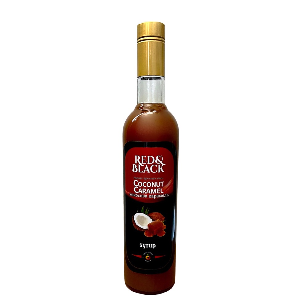 кокоса карамель Купить СИРОП RED&BLACK “КОКОСОВАЯ КАРАМЕЛЬ”, 0,7 Л (0,9 КГ) в Украиине недорого