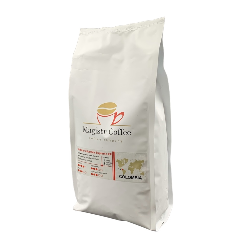 Купить КАВА “MAGISTR COFFEE COLUMBIA SUPREMO EP”, 1 КГ в Украиине недорого