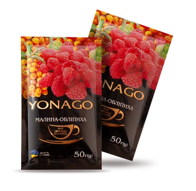 Купить Фруктово-ягідний вітамінний напій YONAGO «МАЛИНА-ОБЛІПИХА» 50 гр. в Украиине недорого